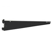 Shelf bracket 14 inch - heavy-duty with lock - 1 inch slot - Black