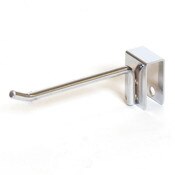 Rectangular tubing hook 4" - chrome