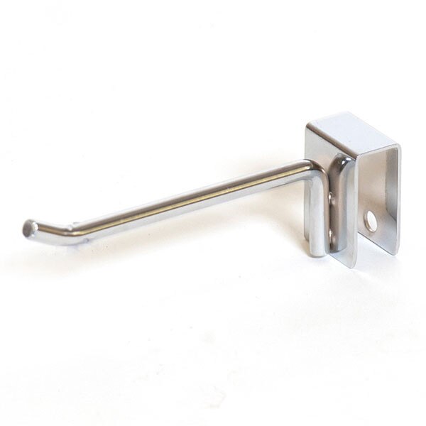 Rectangular tubing hook 4" - chrome