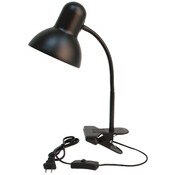 Gooseneck light fixture clipon black