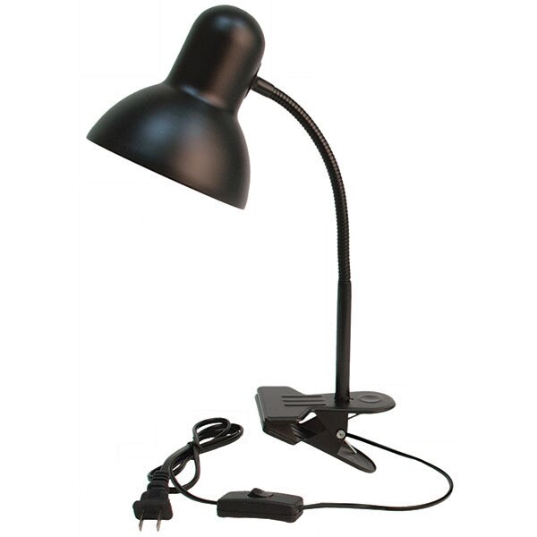 Gooseneck light fixture clipon black