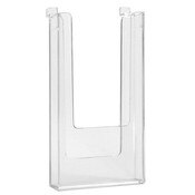 Slatwall literature holder 4"w x 9"h molded - clear