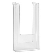Slatwall literature holder 4"w x 9"h molded - clear