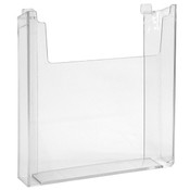 Slatwall literature holder 8-1/2" w x 11"h molded - clear