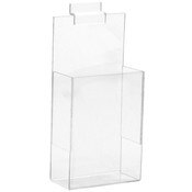 Slatwall literature holder 4"w x 9"h clear acrylic