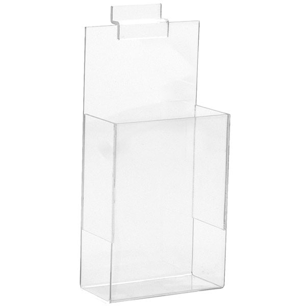 Slatwall literature holder 4"w x 9"h clear acrylic