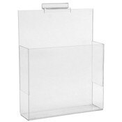 Slatwall literature holder 8-1/2"w x 11"h clear acrylic