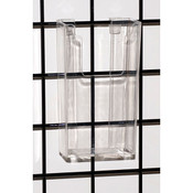 Gridwall literature holder 4"x9" molded - clear