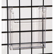 Gridwall literature holder 8-1/2"x11" molded - clear