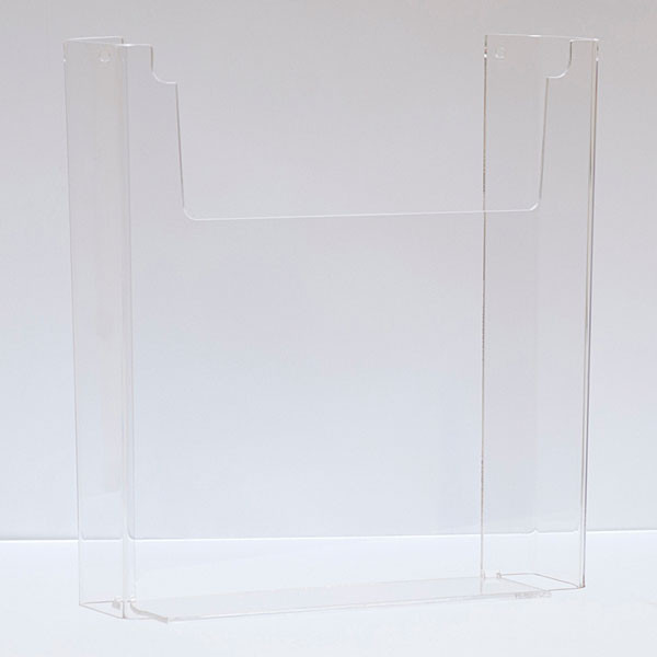 Literature holder wall mount 8-1/2"x11" - clear acrylic