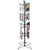 Literature holder 16 pocket floor-standing displayer with 8-1/2"x11" pockets 1"deep