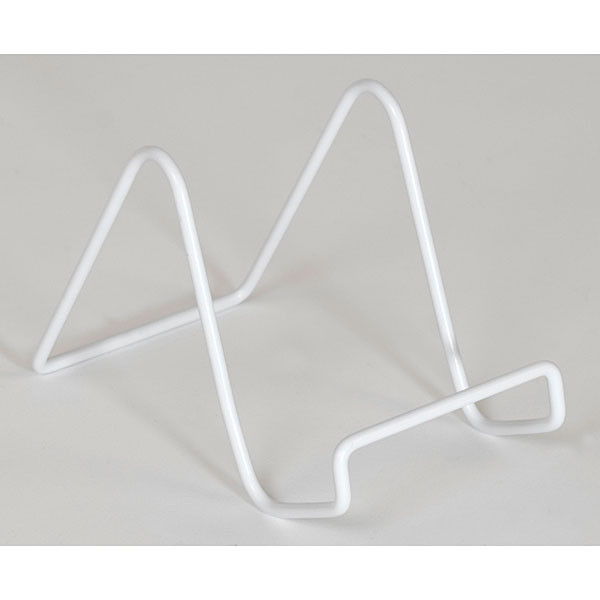 Display easel 4"x3-1/2" - wire covered with white epoxy