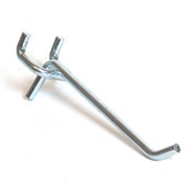 Pegboard hook 4" - long 1/4" wire - zinc