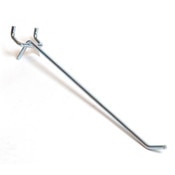 Pegboard hook 8" - long 1/8" wire - zinc