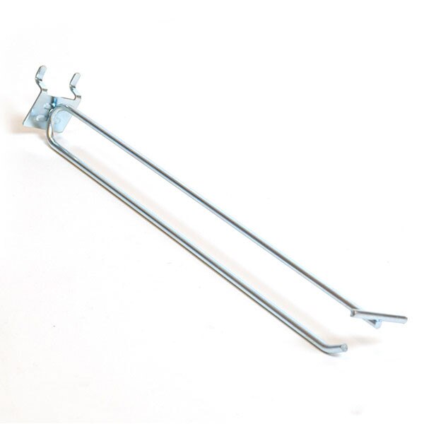 Pegboard scanner hook 12" - zinc
