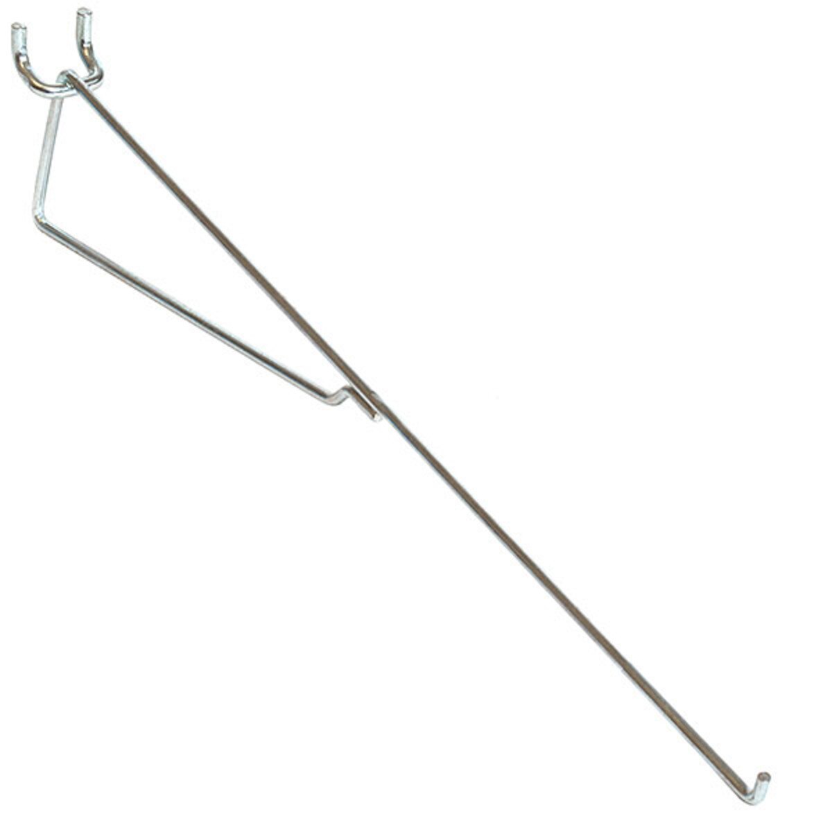 Pegboard shelf bracket 14 inch for 1/4" pegboard - zinc