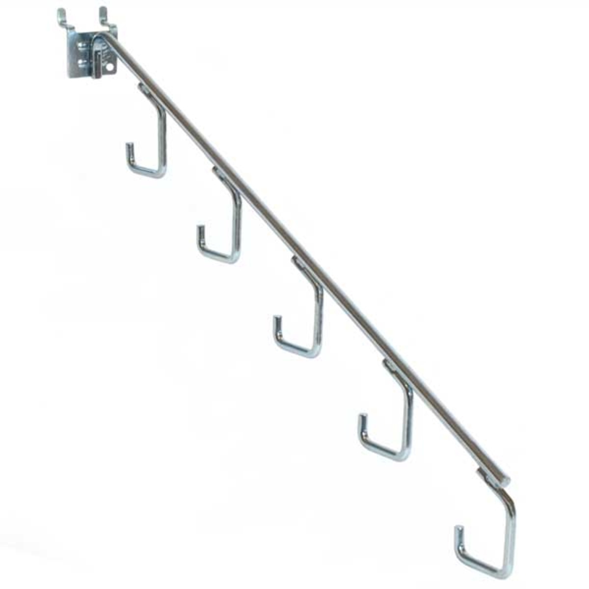 Pegboard waterfall 5-hook - zinc