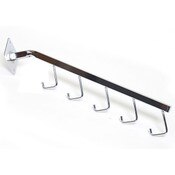 5-hook waterfall wall mount - chrome
