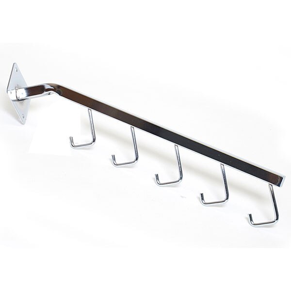 5-hook waterfall wall mount - chrome
