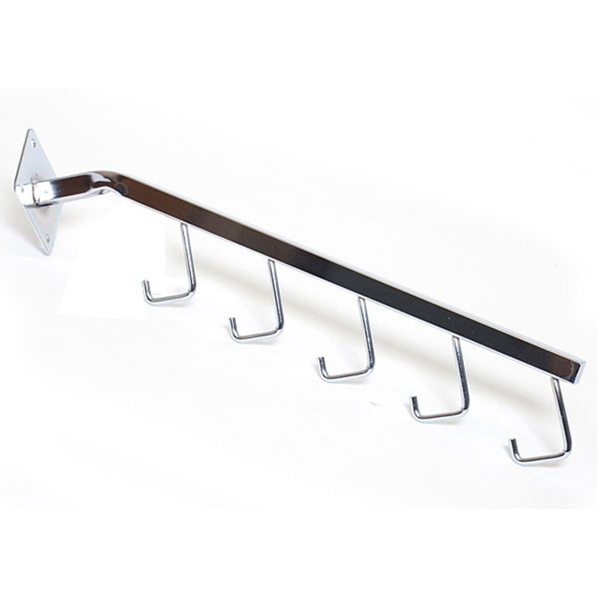5-hook waterfall wall mount - chrome