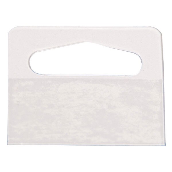 Merchandise hang tab heavy duty 2"w x 1-3/4"h - clear 100/pack