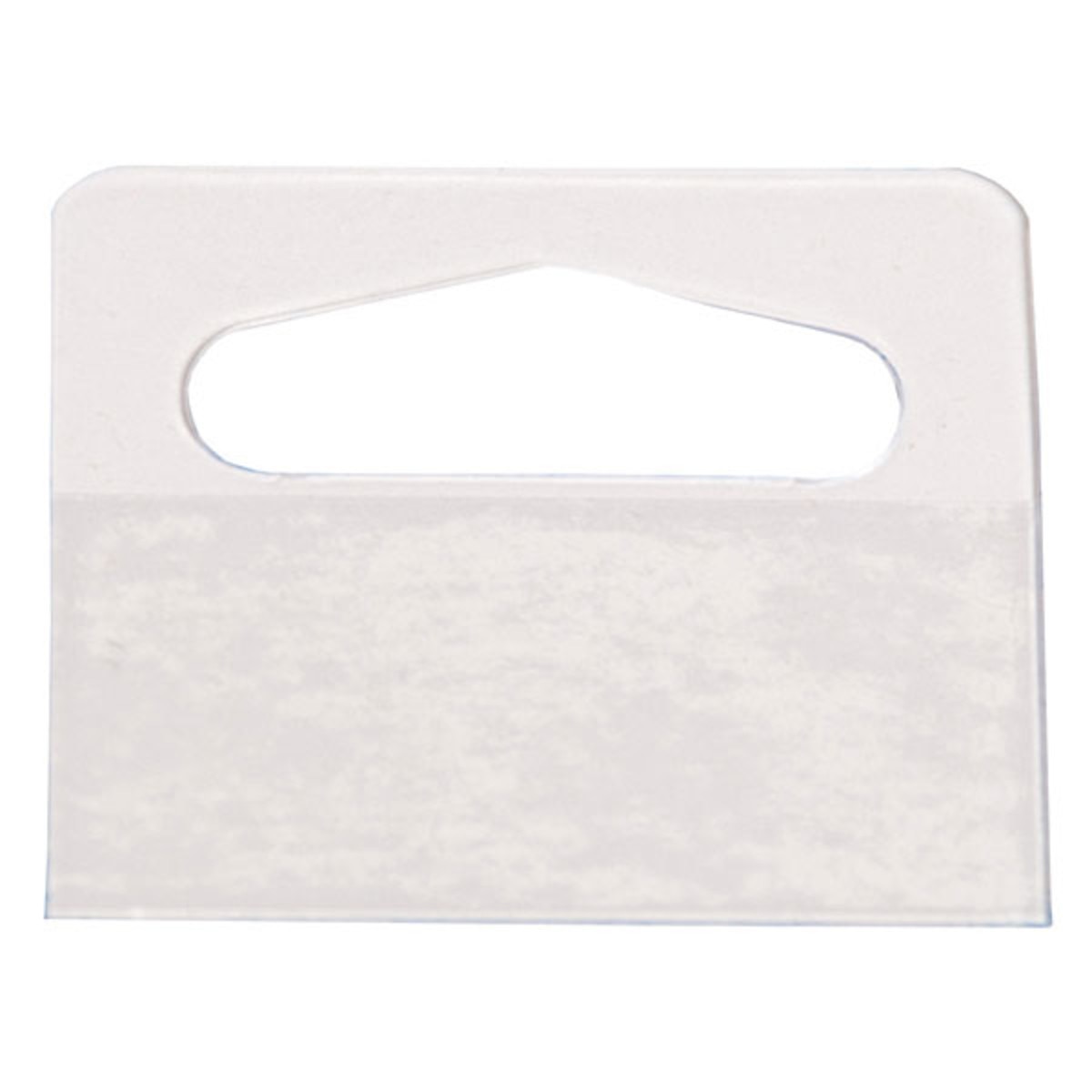 Merchandise hang tab heavy duty 2"w x 1-3/4"h - clear 100/pack
