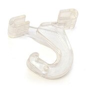 Ceiling track clip/hook - clear plastic