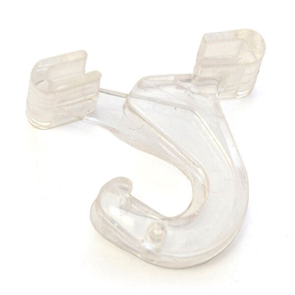 Ceiling track clip/hook - clear plastic