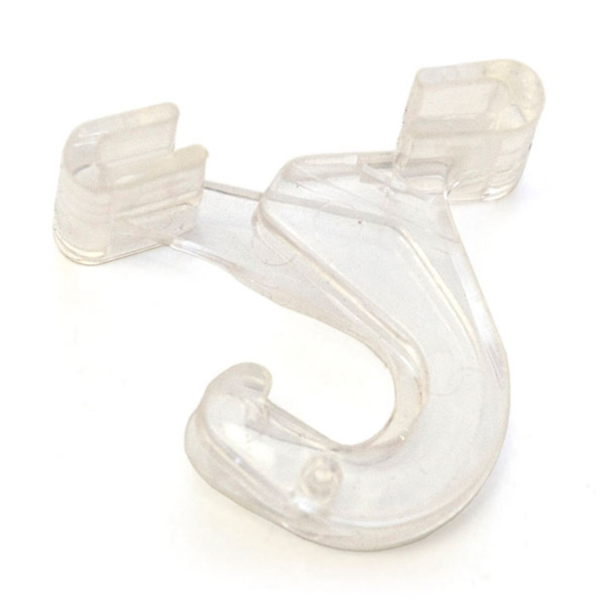 Ceiling track clip/hook - clear plastic