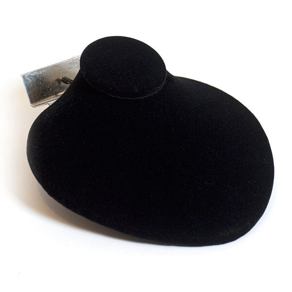 Slatwall jewelry bust 4-3/4"w x 4-5/8"h x 2-1/8"d - black