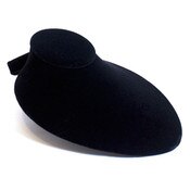 Slatwall jewelry bust 6-3/4"w x 8"h x 3-1/2"d - black