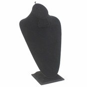 Jewelry bust combo displayer for necklace ring earring 8-1/4" x 6-3/4" x 14-1/2" - black