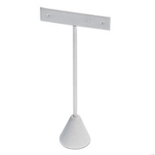 Earring stand T-shaped 5-3/4"h - white leatherette