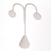 Earring stand Tree-shaped 5-1/4"h - white leatherette
