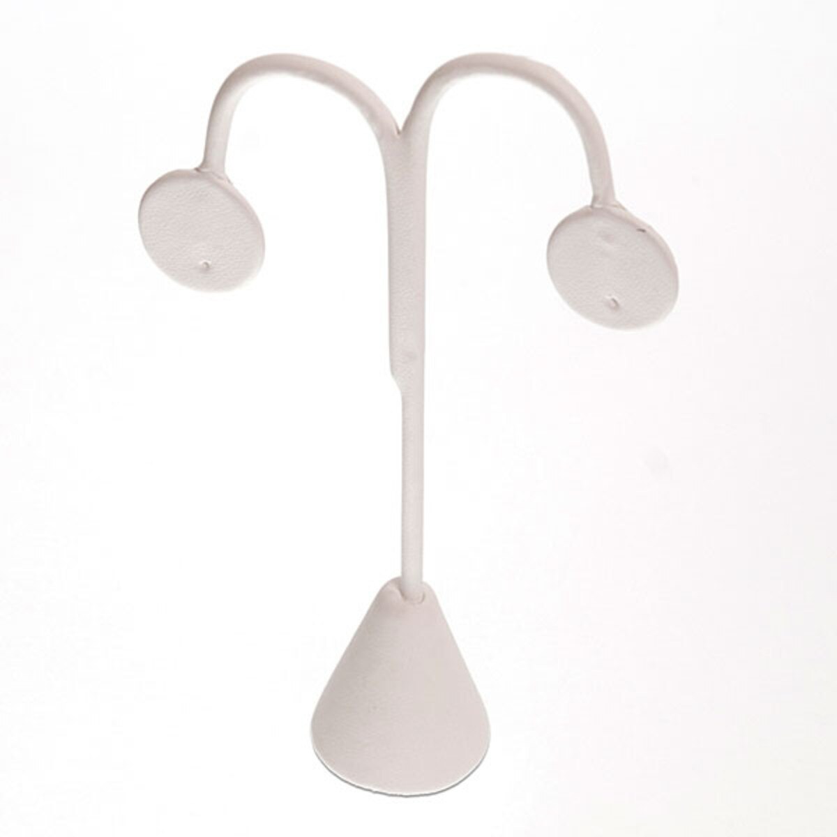 Earring stand Tree-shaped 5-1/4"h - white leatherette