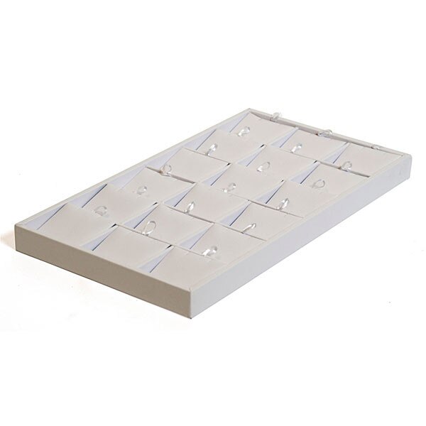 Pendant/earring pad-18 units 14-3/4" x 8-3/4" x 1-1/8" - white