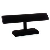 Oval Shaped T-Bar Displayer 1 Tier - black velvet