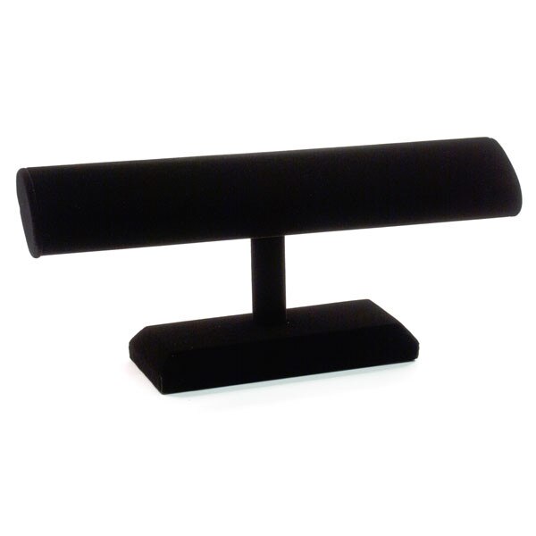 Oval Shaped T-Bar Displayer 1 Tier - black velvet