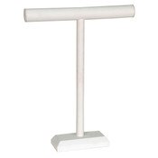 Jewelry T-bar 14"w x 18"h - white leatherette