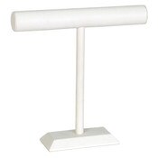 Jewelry T-bar 12"w x 12"h - white leatherette