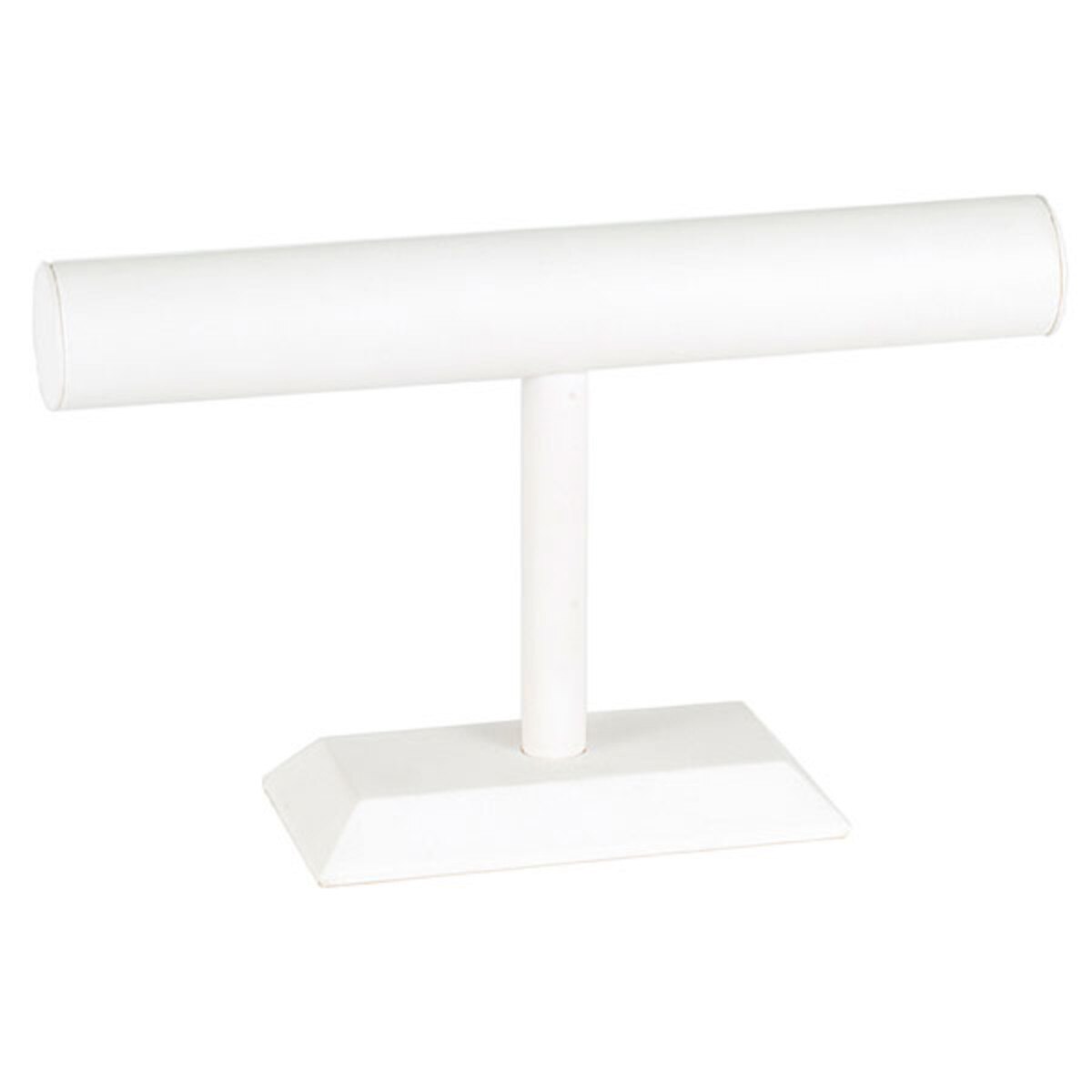 Jewelry T-bar 12"w x 7"h - white leatherette