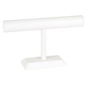Jewelry T-bar 12"w x 7"h - white leatherette