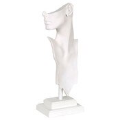 Earring/necklace display side-partial face/neck 8-1/4"x5-1/2"x19-1/2" - white