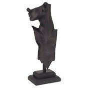 Earring/necklace display side-partial face/neck 8-1/4"x5-1/2"x19-1/2" - black