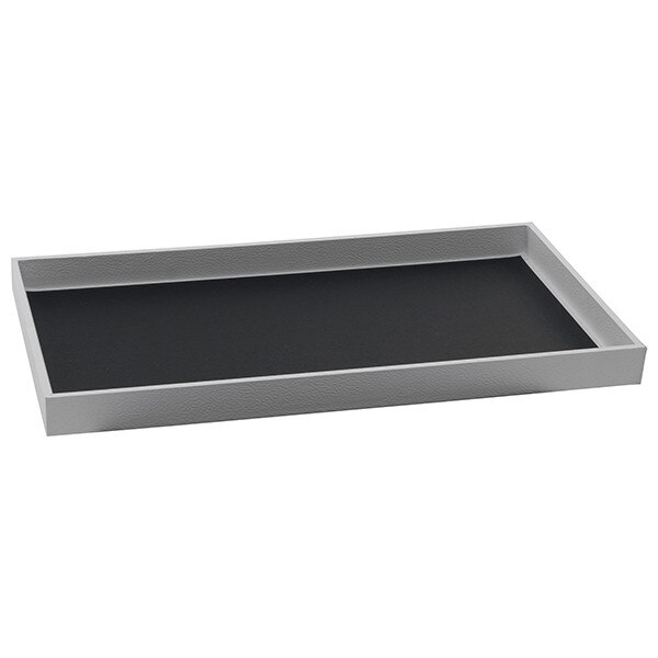 Jewelry tray 1"hx14-3/4"x8-1/4" - white leatherette
