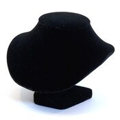Necklace Display 5-3/4"H Black Velvet Bust