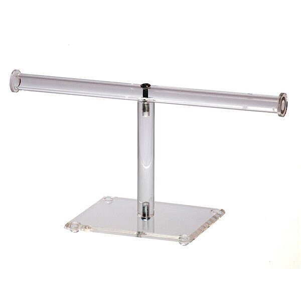 Jewelry T-bar display 10"wx4-7/8"h - clear acrylic