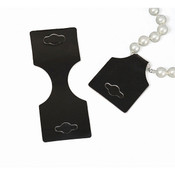 Necklace/bracelet card 1-3/8"x1-3/4" folded - black 100/pack