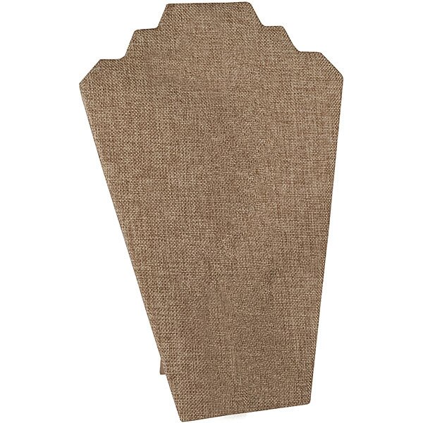 Economy Necklace display 12 inches high - Burlap