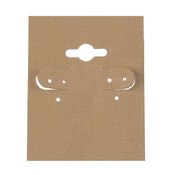 Earring card 1-1/2w x 2h - tan